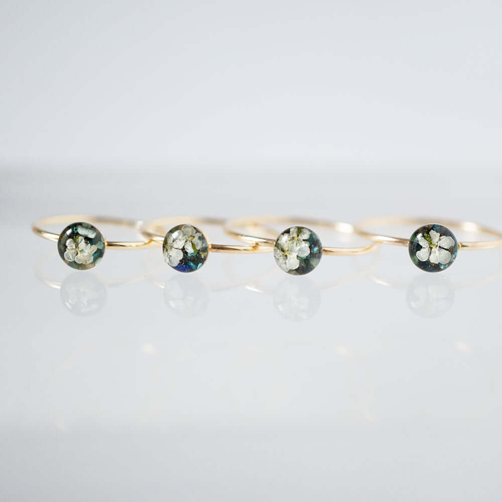 Tiny Flower Turquoise Ring
