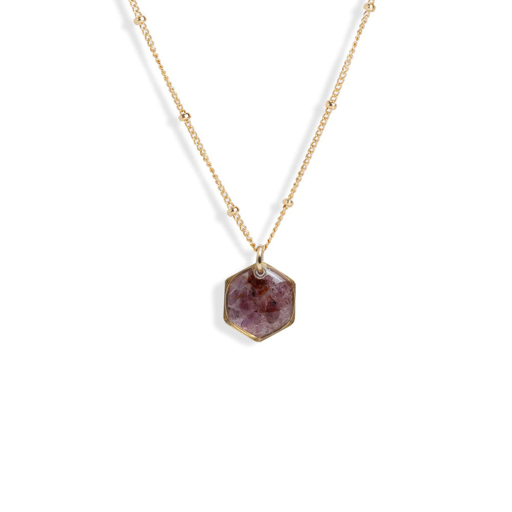 
                      
                        Small Hexagon Gem Necklace
                      
                    