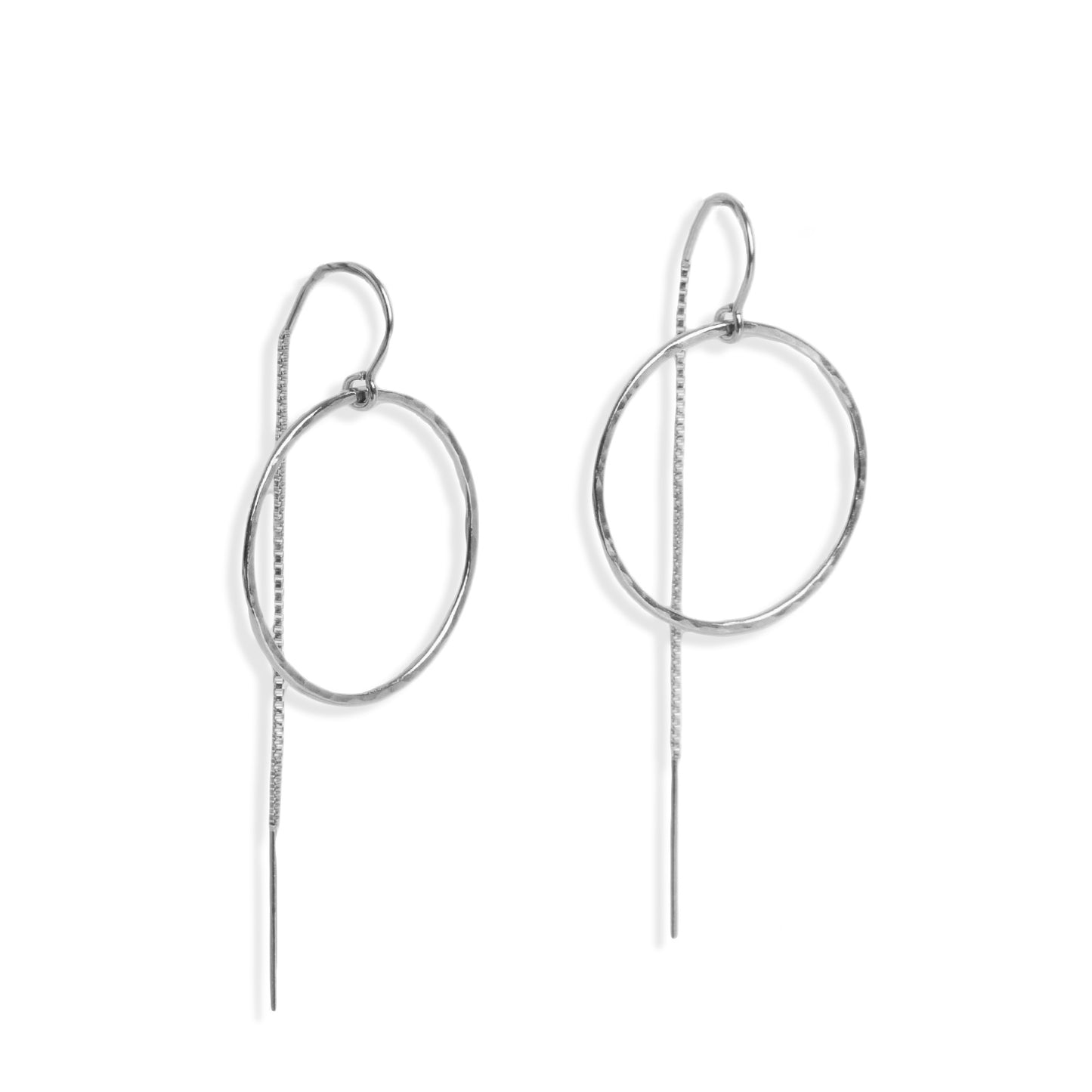 
                  
                    Silver Minimalist Round Threader Earrings
                  
                