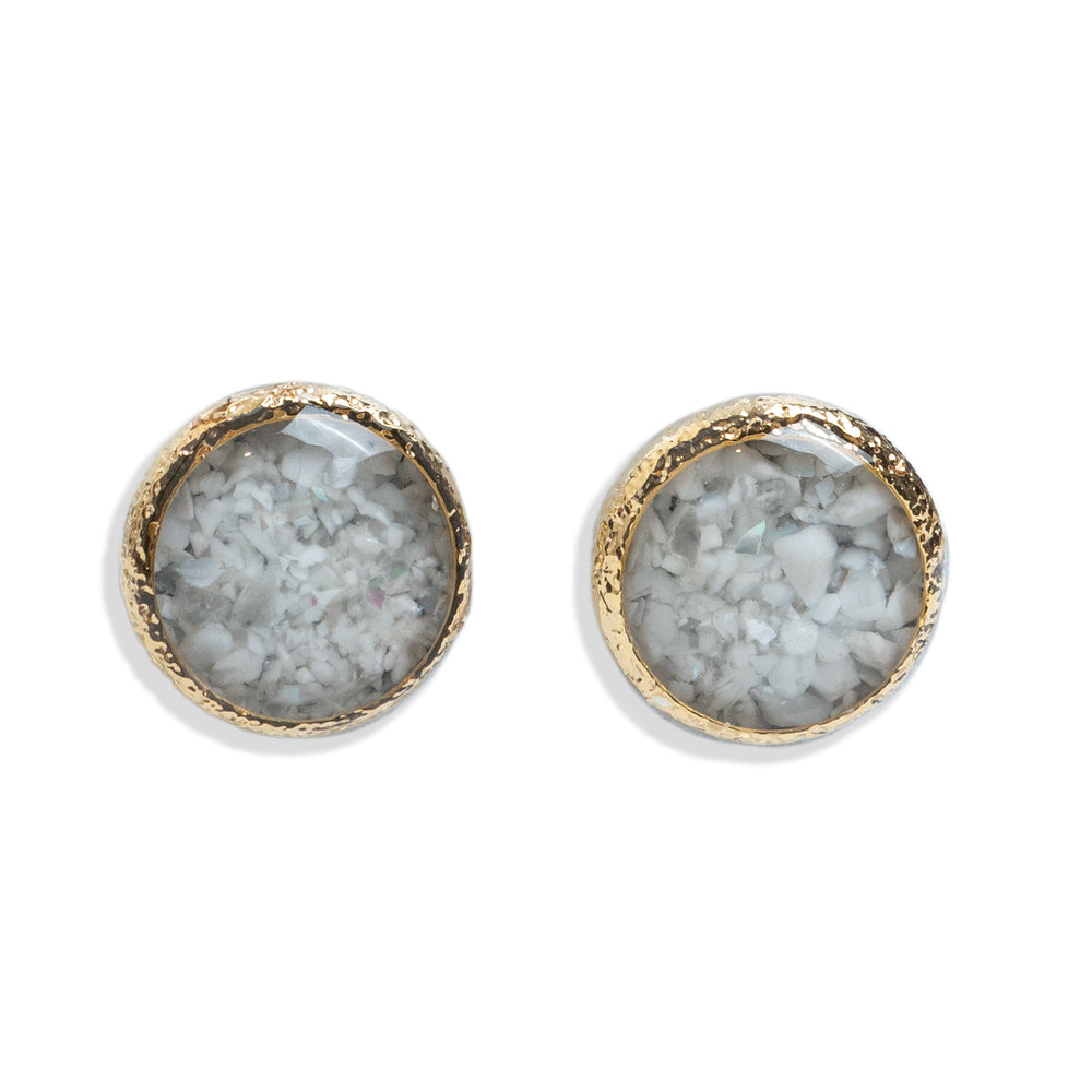 Round Howlite Earrings