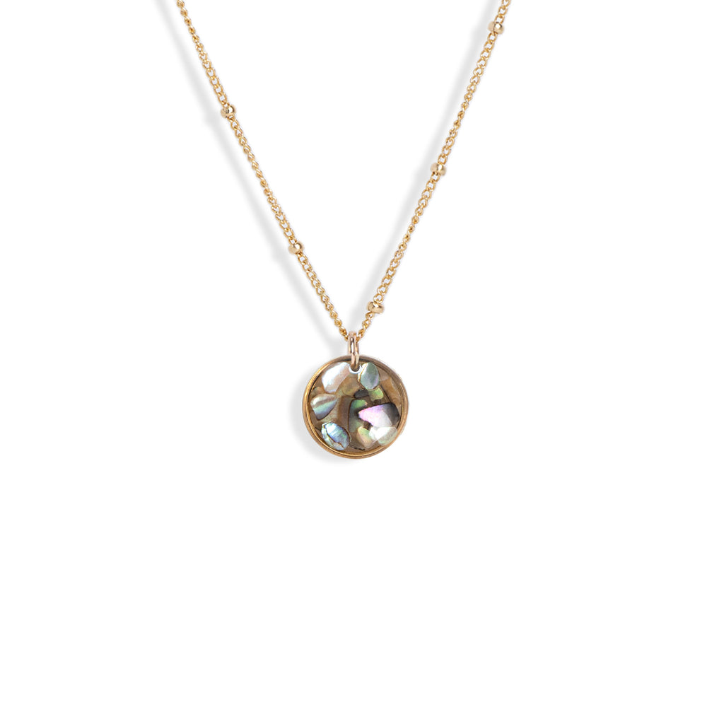 Small Circle Gem Necklace