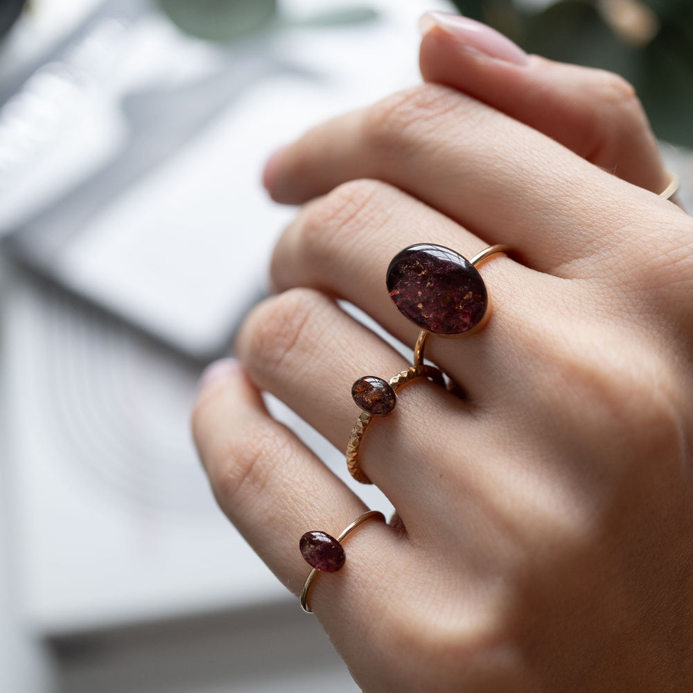 
                      
                        Tiny Oval Garnet ring
                      
                    