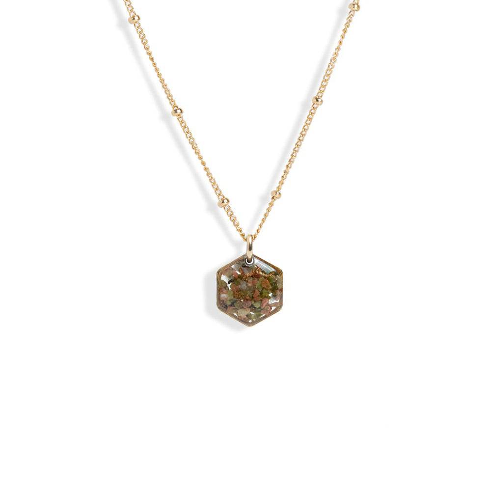 
                      
                        Small Hexagon Gem Necklace
                      
                    