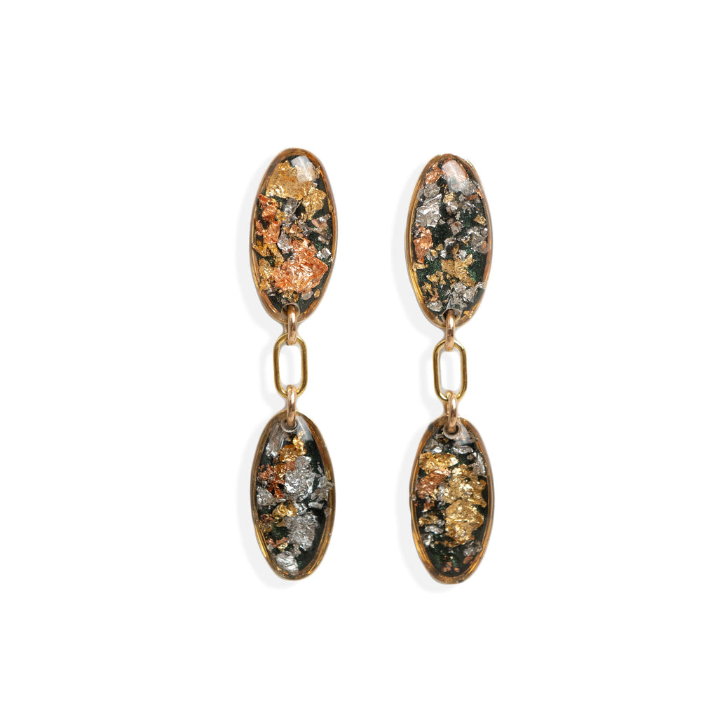 Olive Earrings in Fall