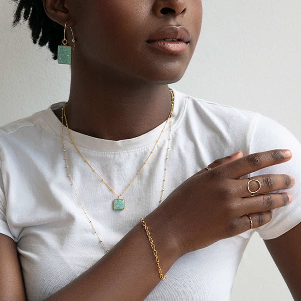 
                      
                        Blue Square Necklace
                      
                    