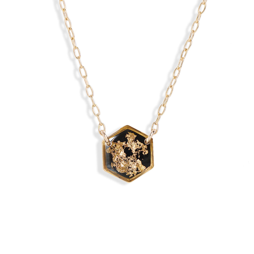 
                      
                        Hexagon Shimmer Foils Necklace
                      
                    