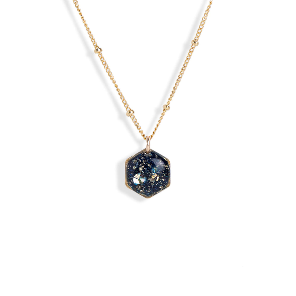 
                      
                        Small Hexagon Gem Necklace
                      
                    