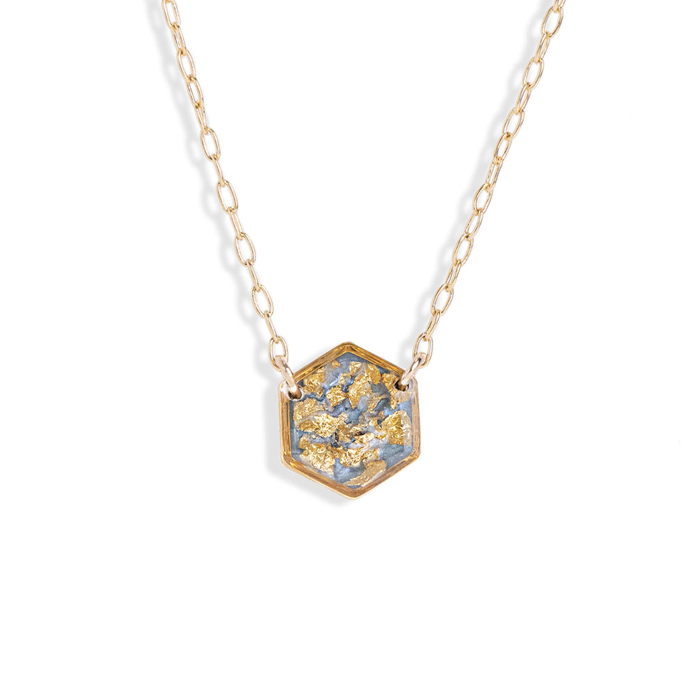 
                      
                        Hexagon Shimmer Foils Necklace
                      
                    