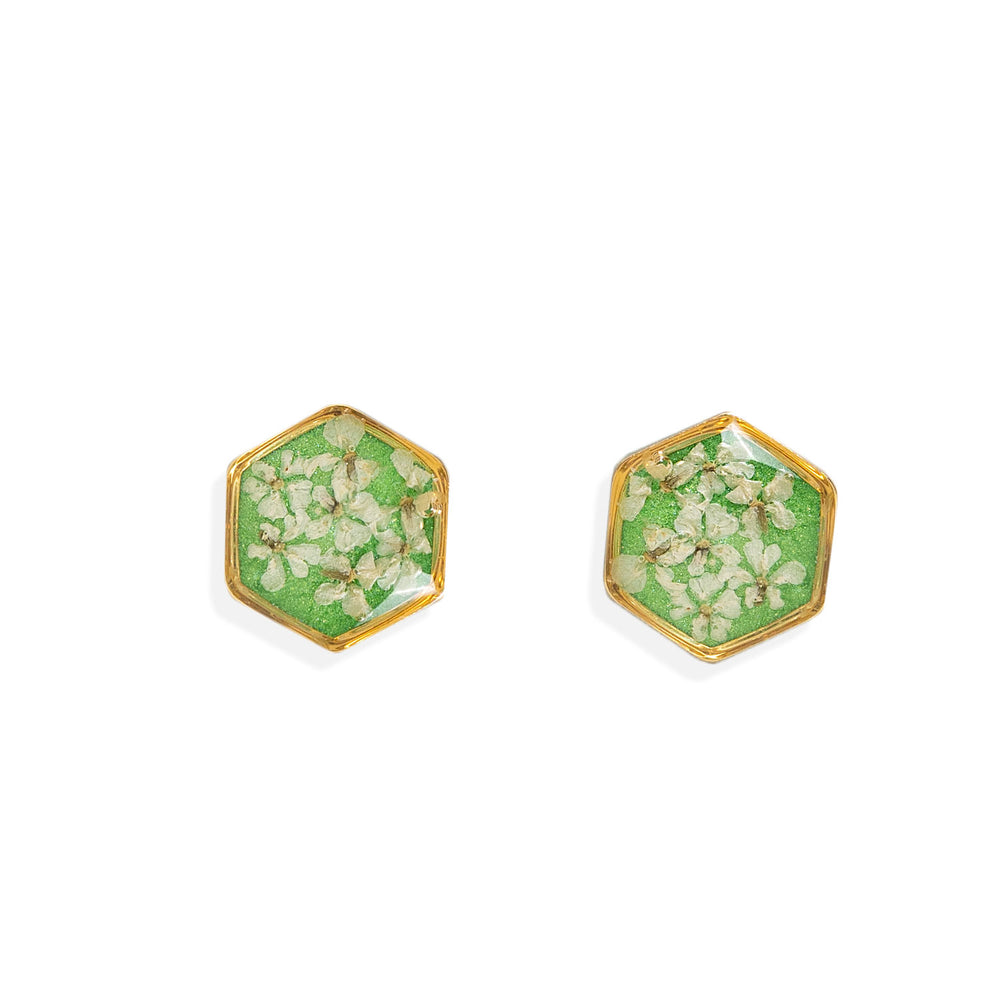 
                      
                        Hexagon flower earrings
                      
                    