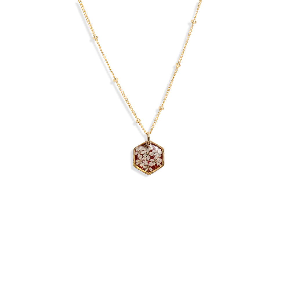 
                      
                        Small Hexagon Flower Necklace
                      
                    