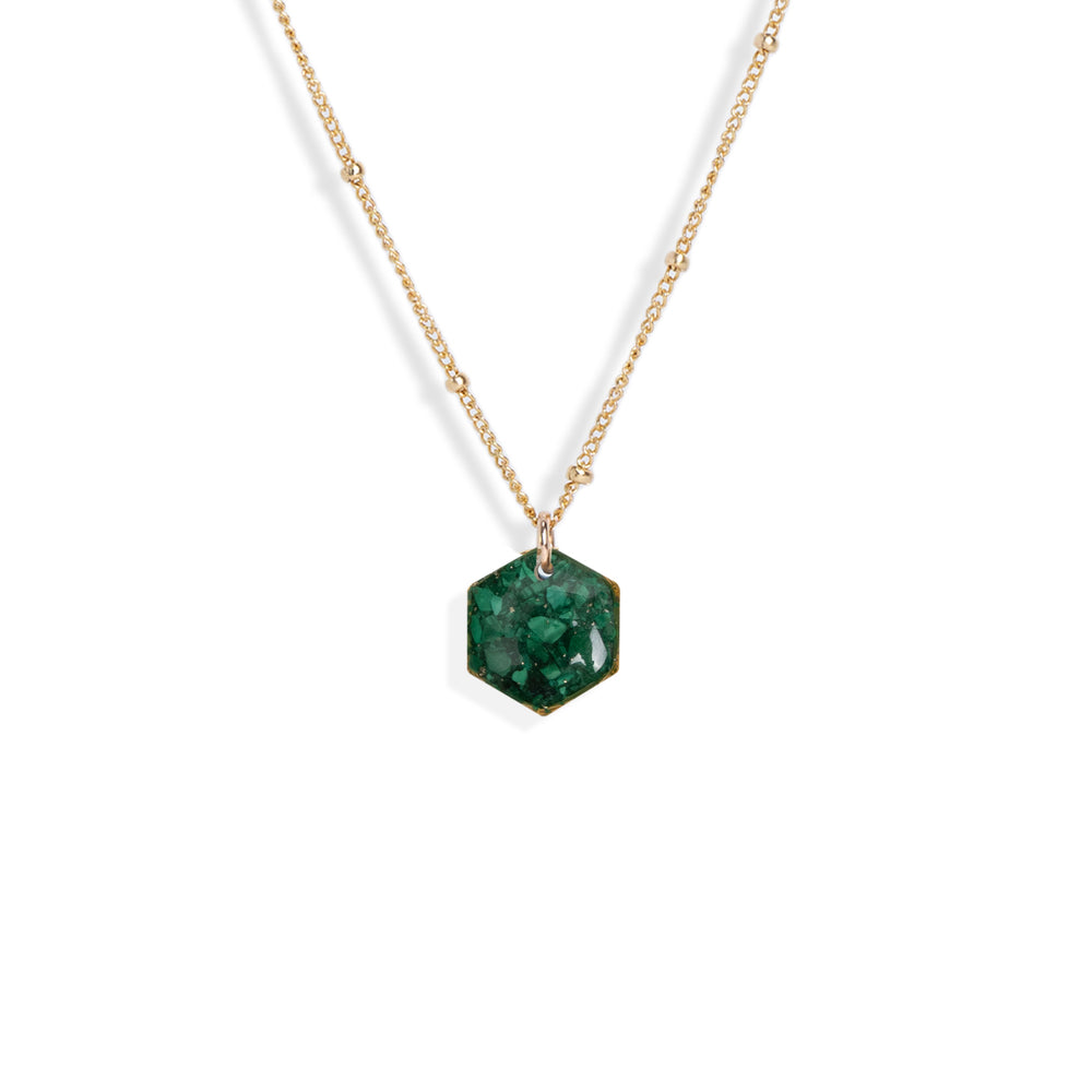 
                      
                        Small Hexagon Gem Necklace
                      
                    