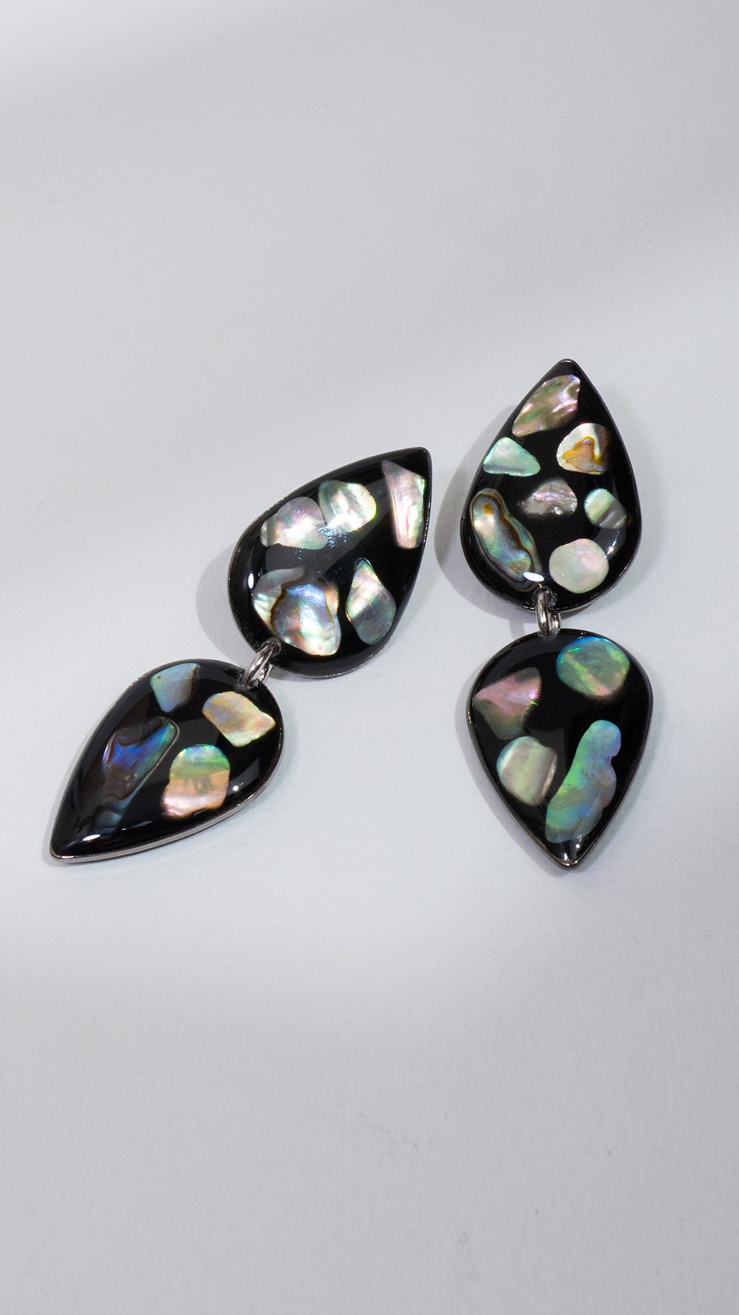 Abalone shell jewelry — handmade iridescent abalone earrings