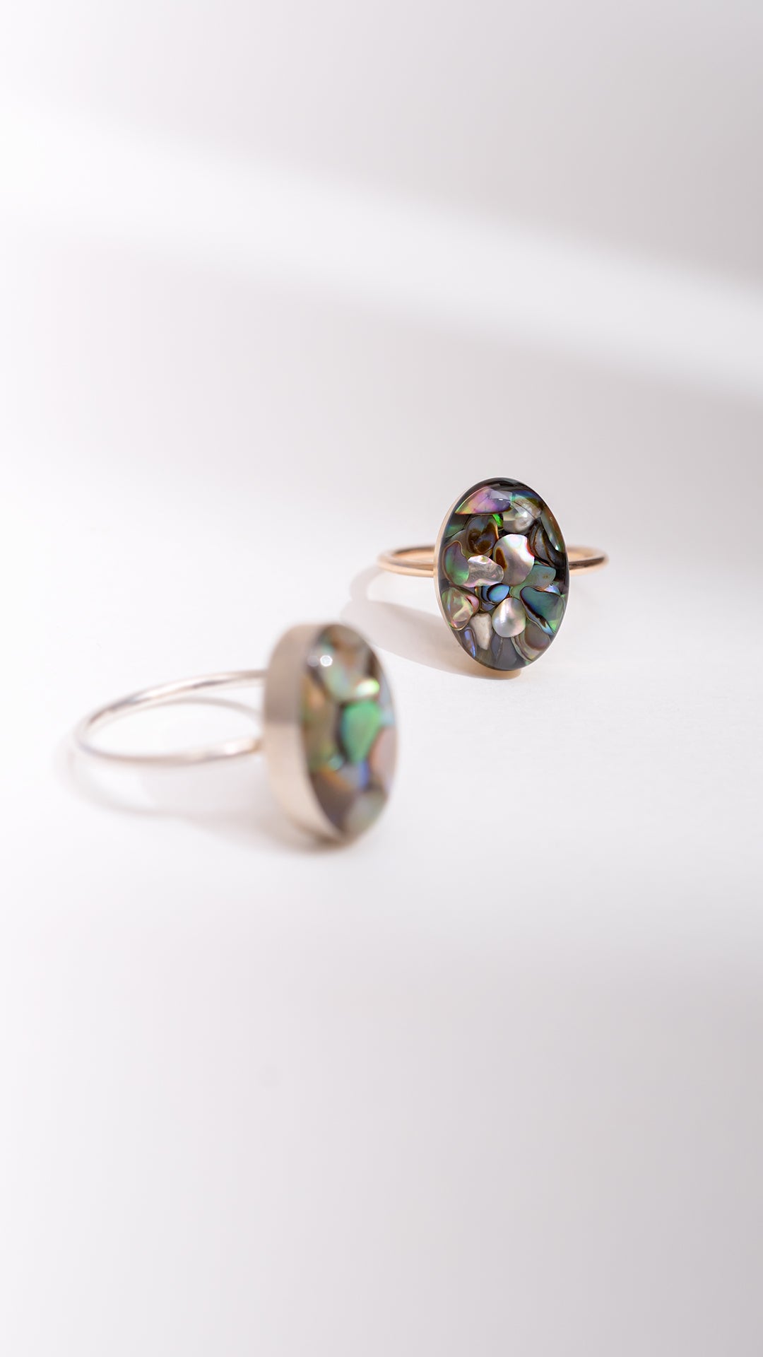 Abalone shell ring