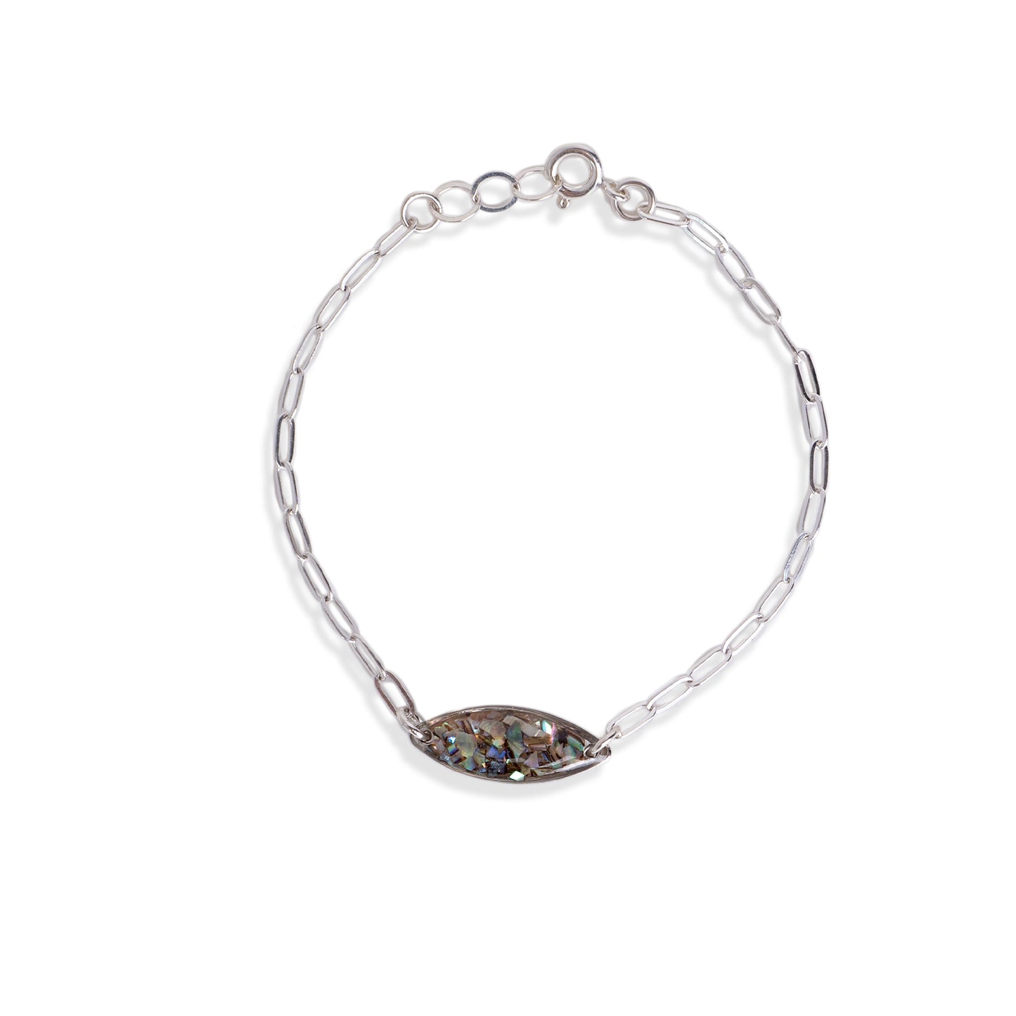 
                  
                    Silver Abalone Oval Bracelet
                  
                