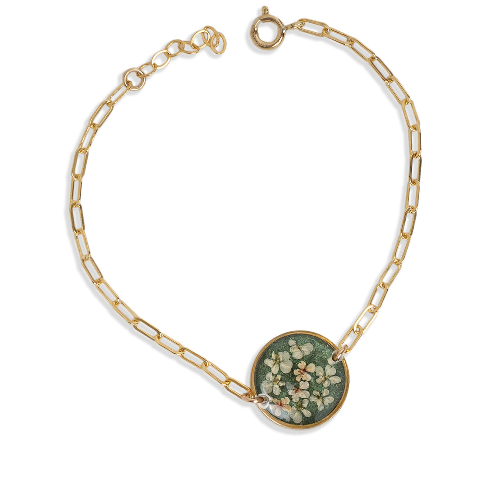 Vintage Green Flower Bracelet