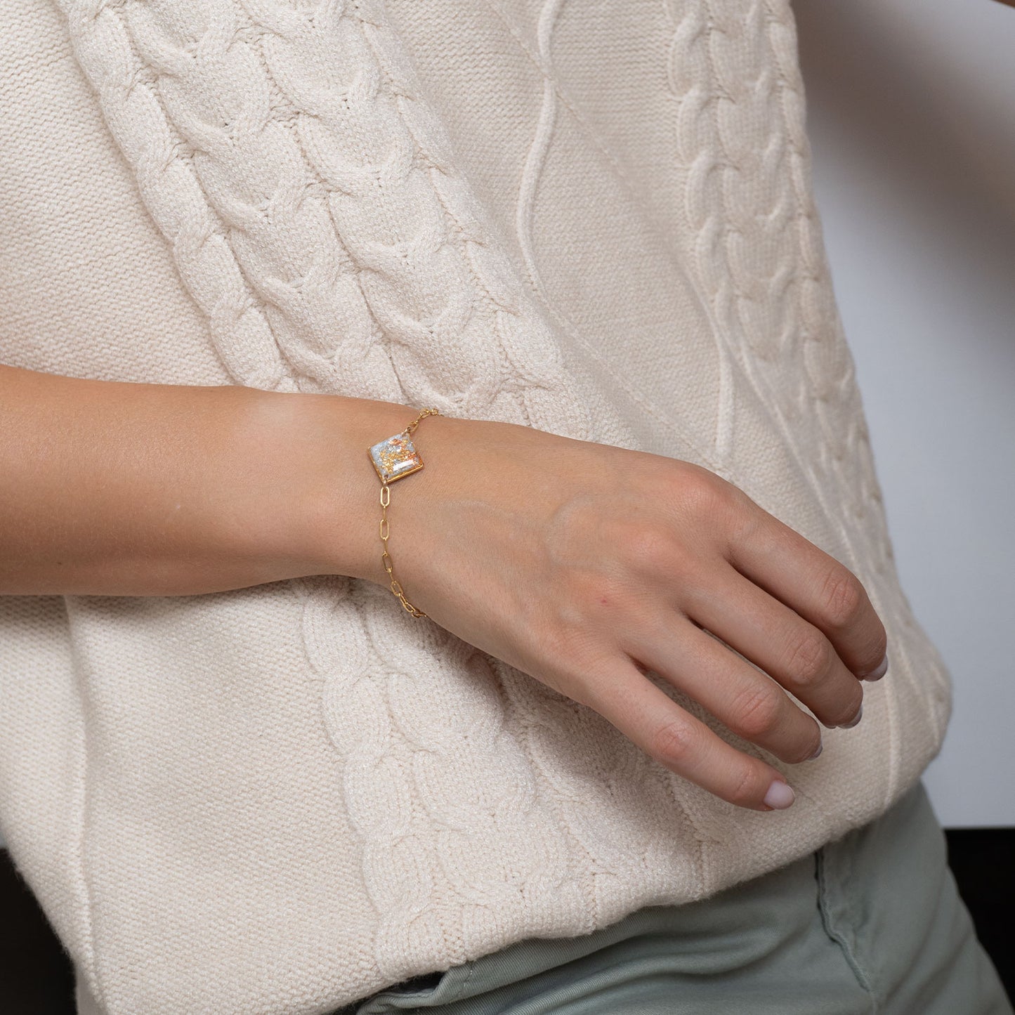 Vanilla Sky Square Bracelet