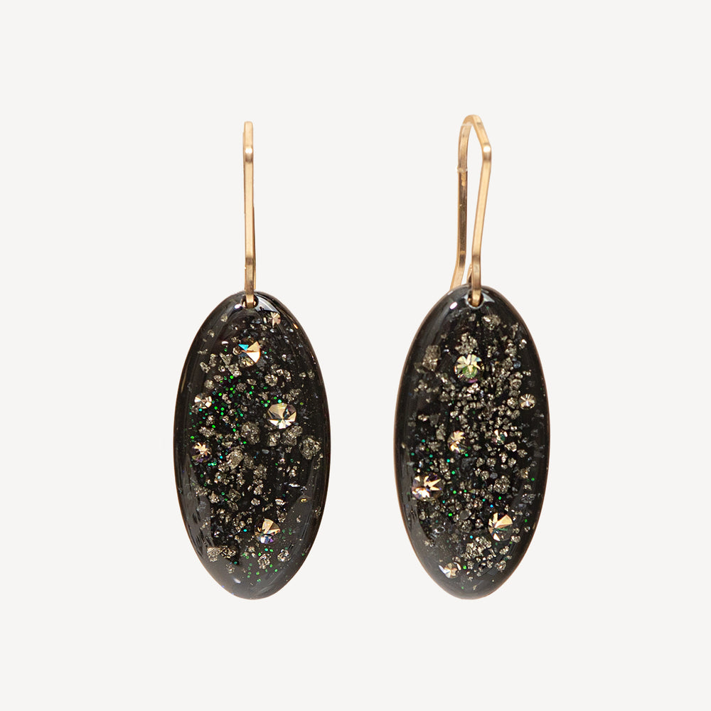 Galaxy Oval Drop Earrings