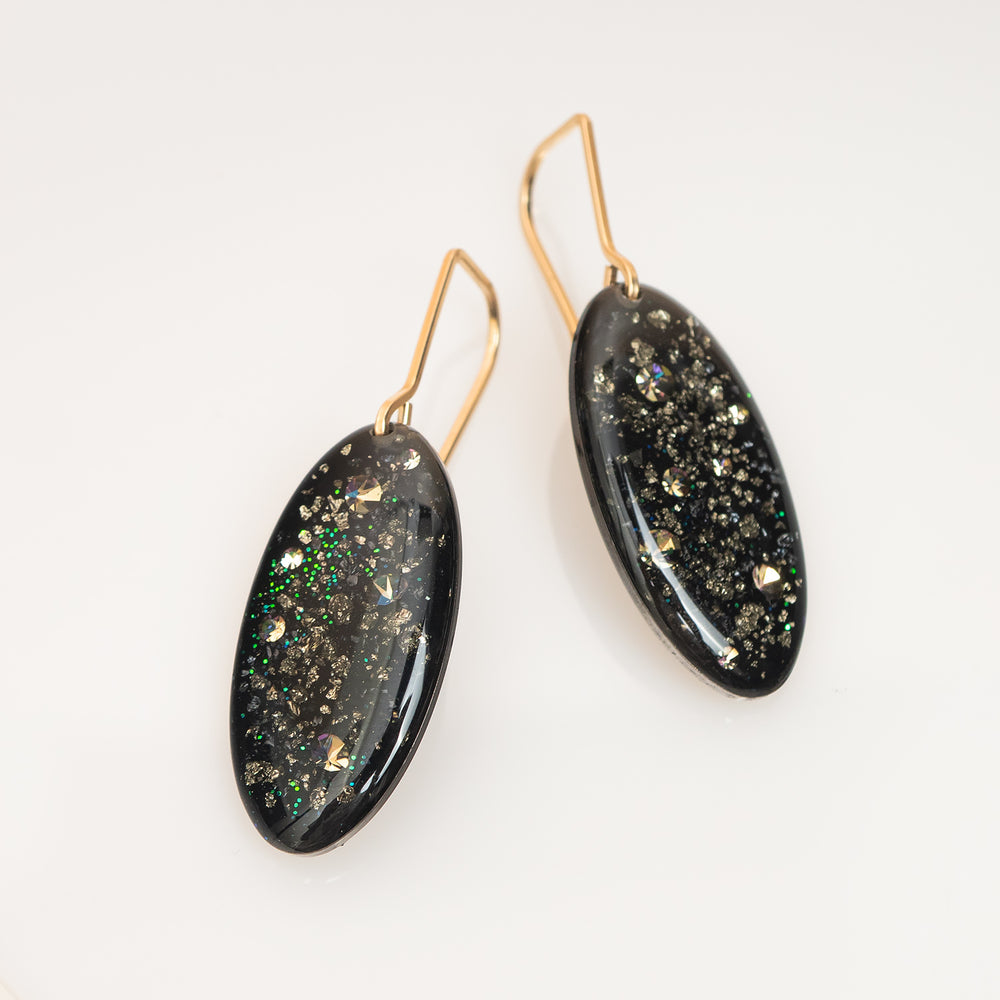 Galaxy Oval Drop Earrings