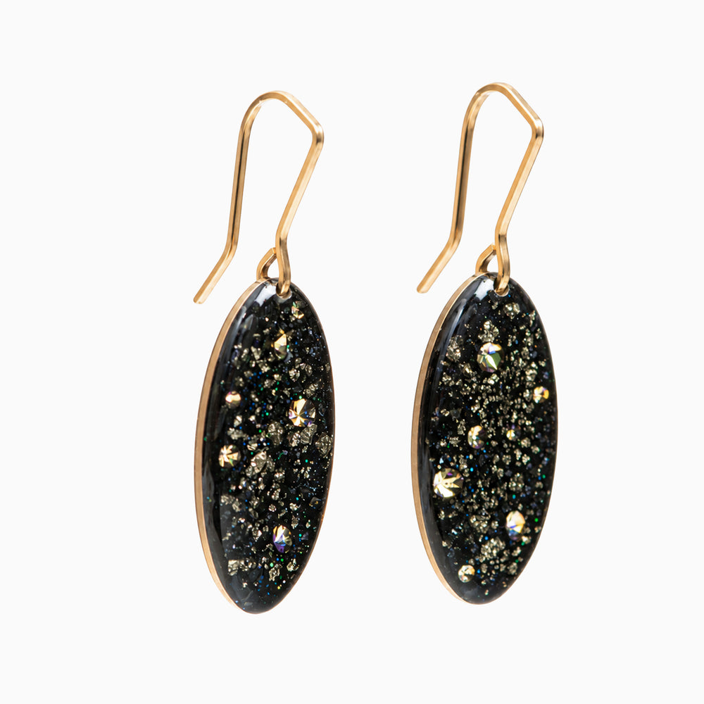 Galaxy Oval Drop Earrings