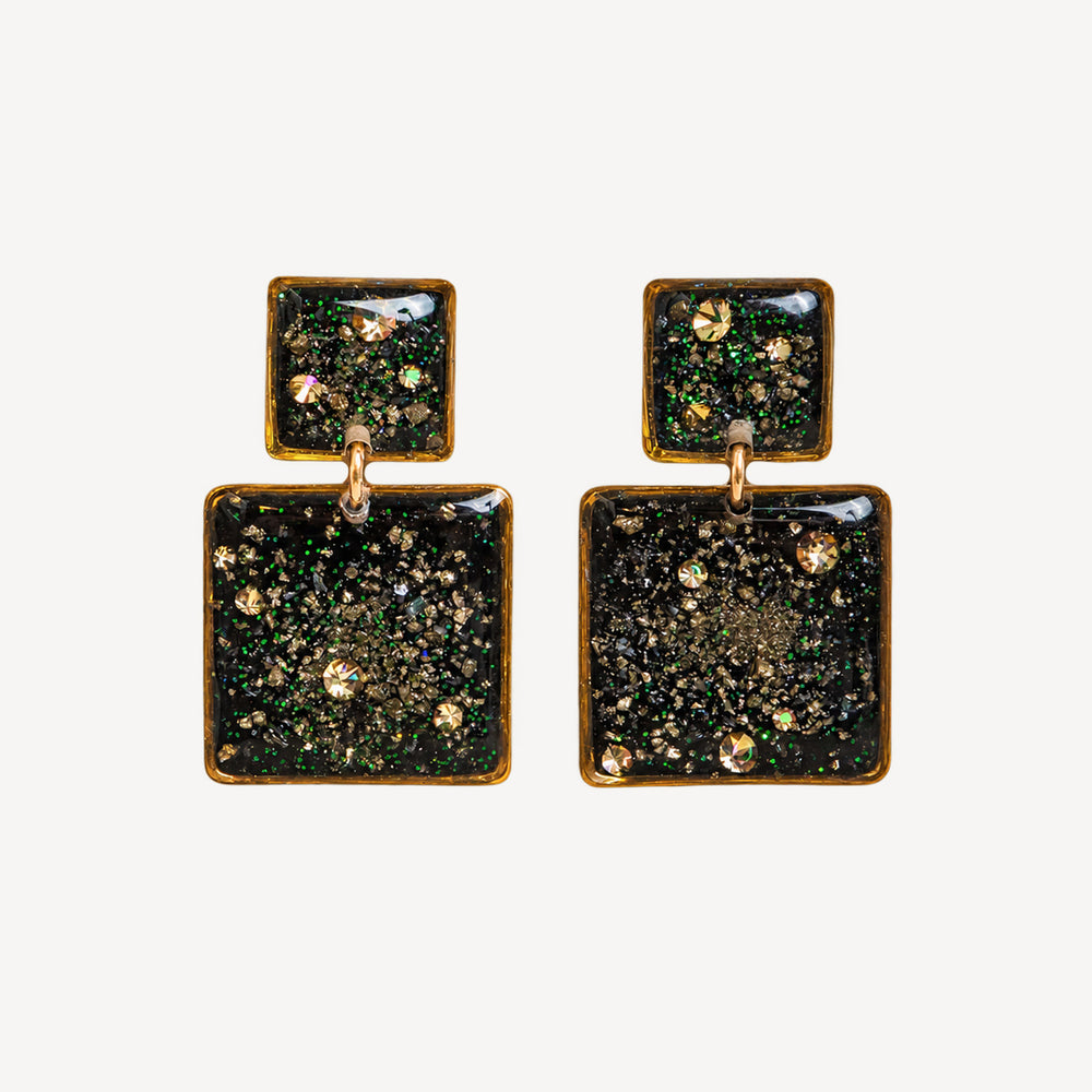 Statement Square Galaxy Earrings