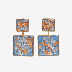Statement Square Earrings Vanilla Sky
