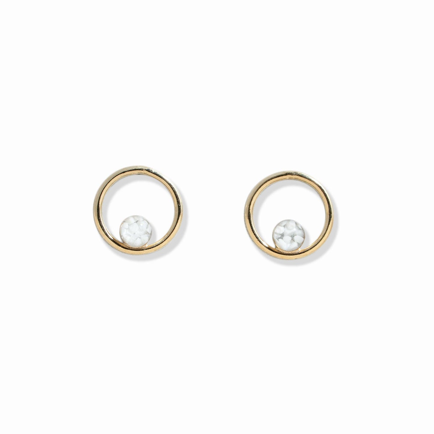Orbit white Earrings