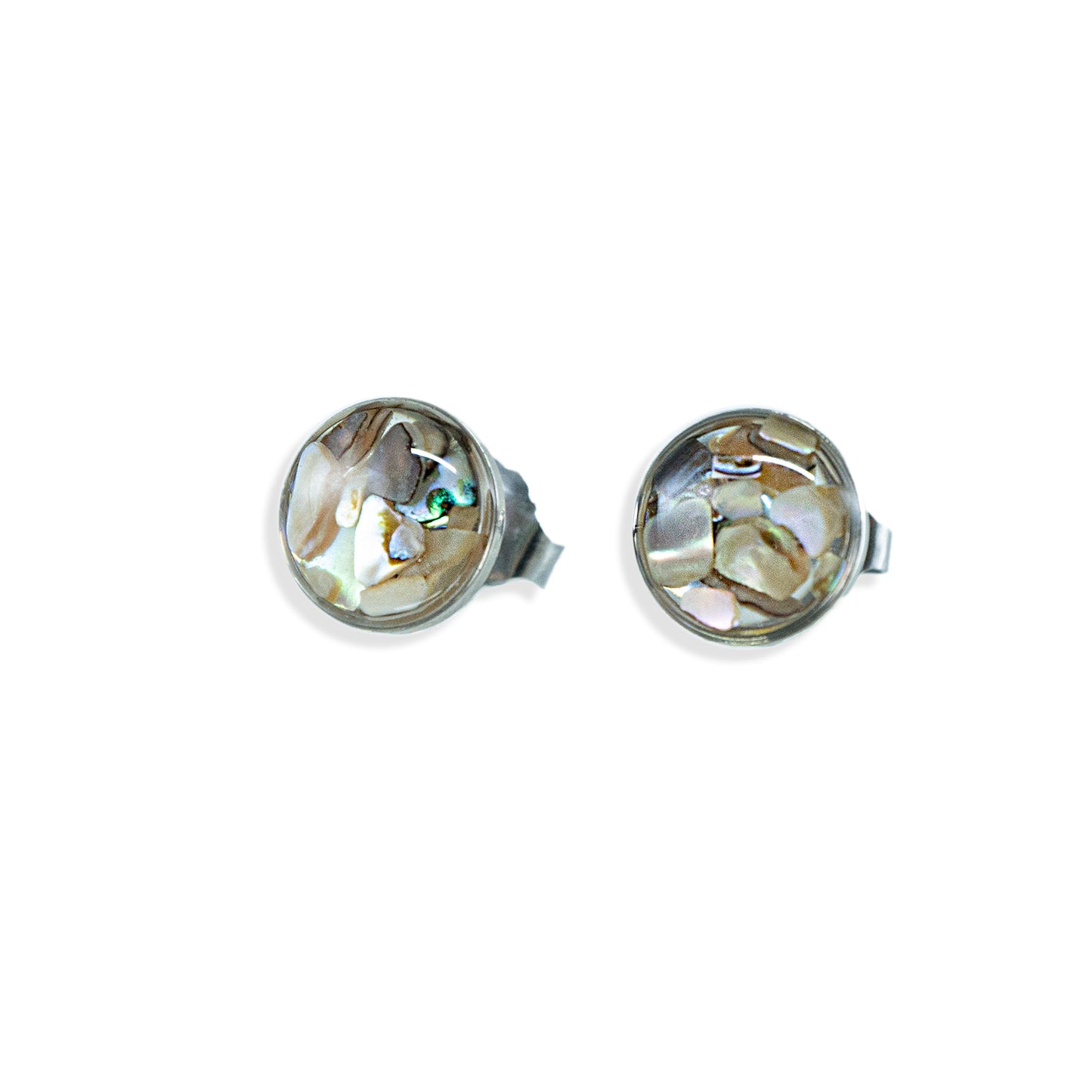 Abalone Studs in silver
