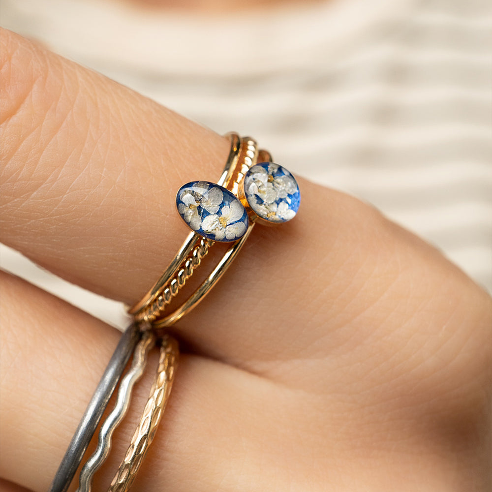 
                      
                        Blue Flower Ring Set
                      
                    