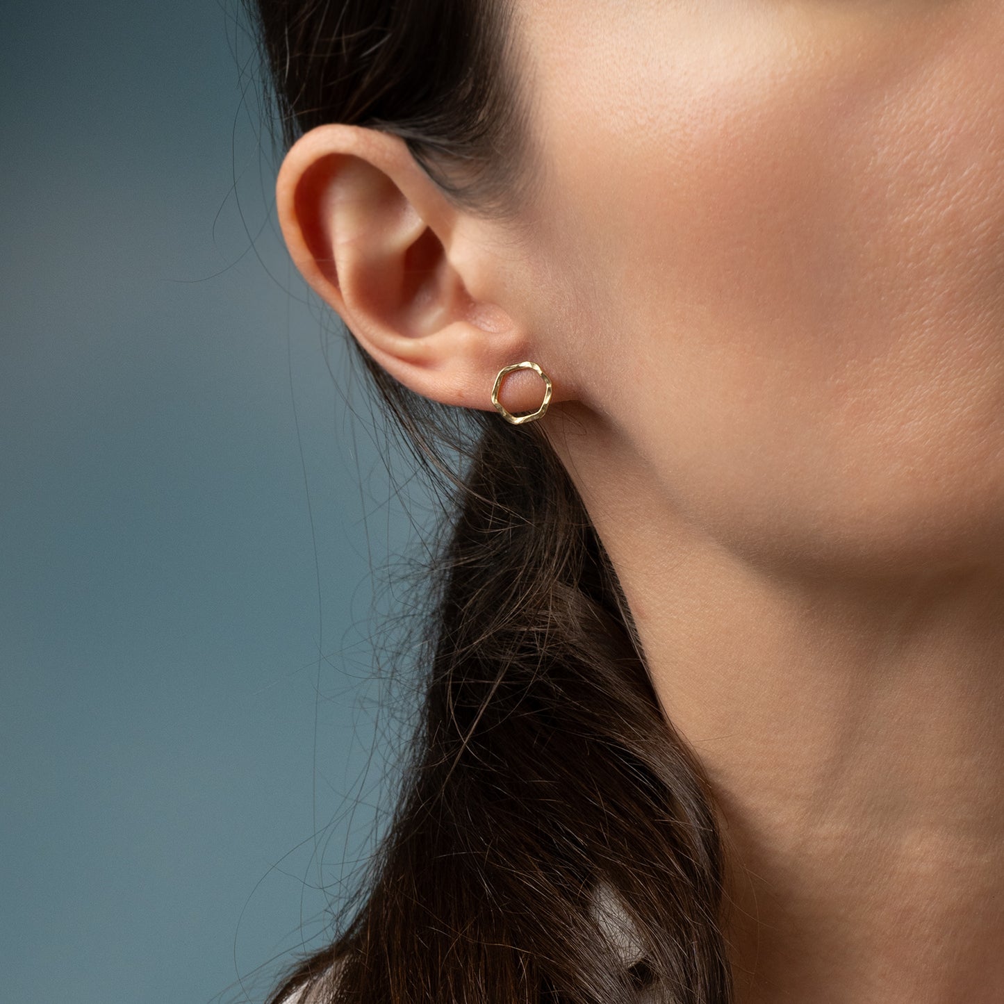 Hexagon Stud Earrings