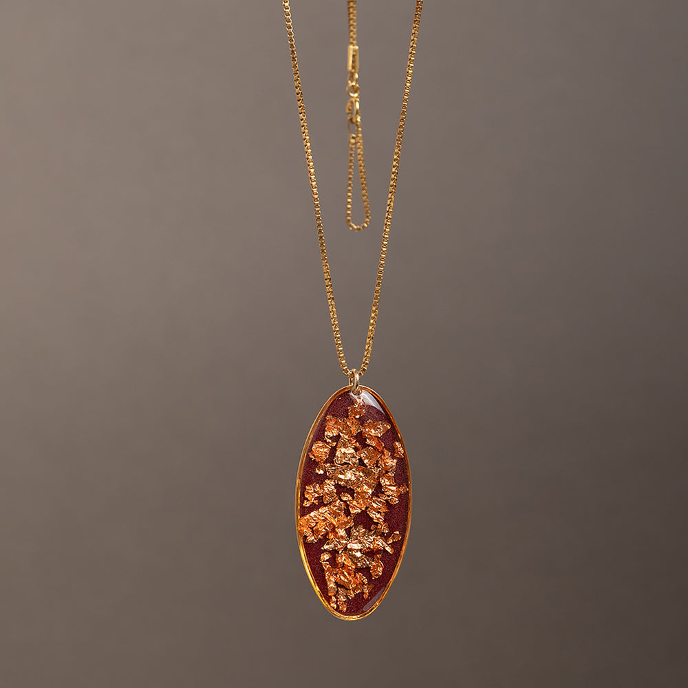 
                      
                        Rouge Oval Pendant Necklace
                      
                    