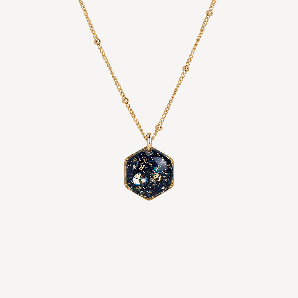 Small Hexagon Galaxy Necklace