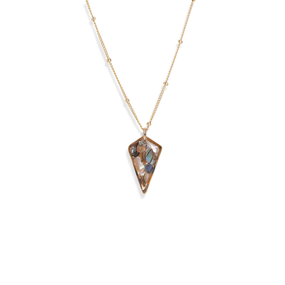 Diamond Abalone Shell Necklace