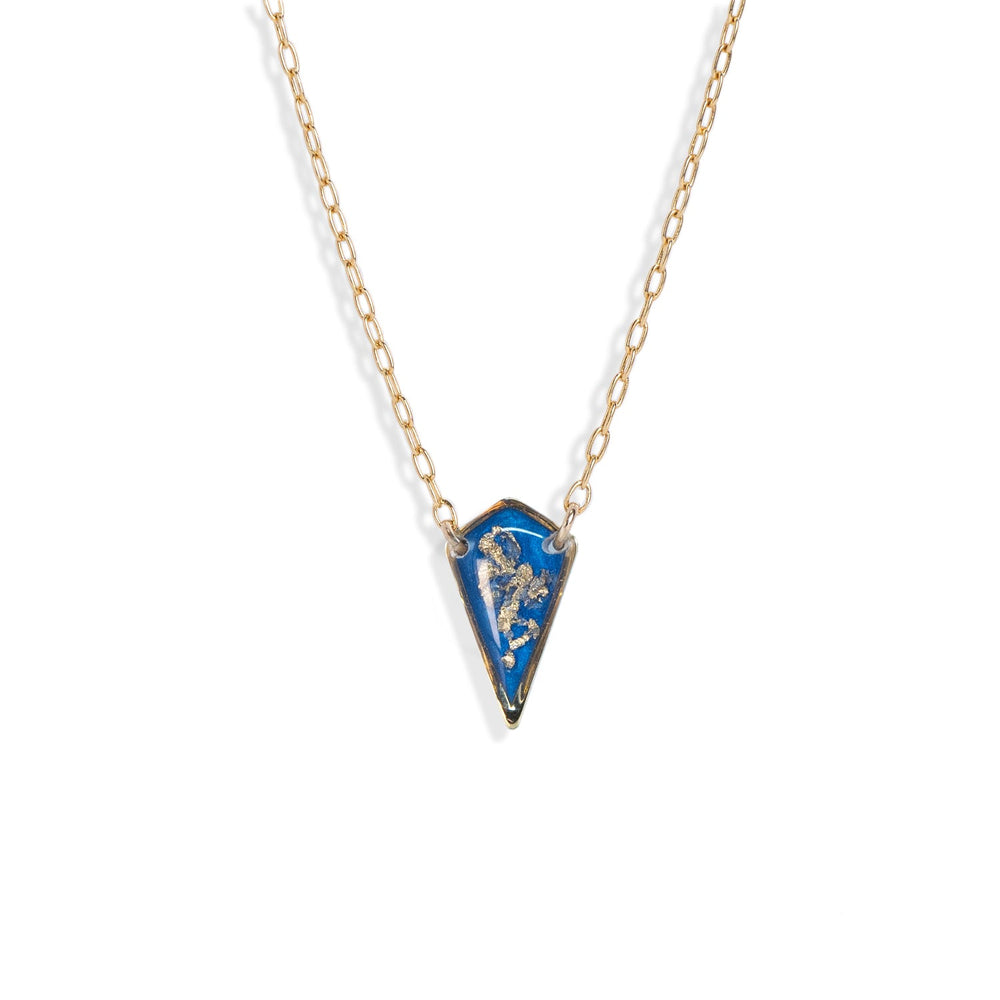 Blue and Gold Diamond Necklace