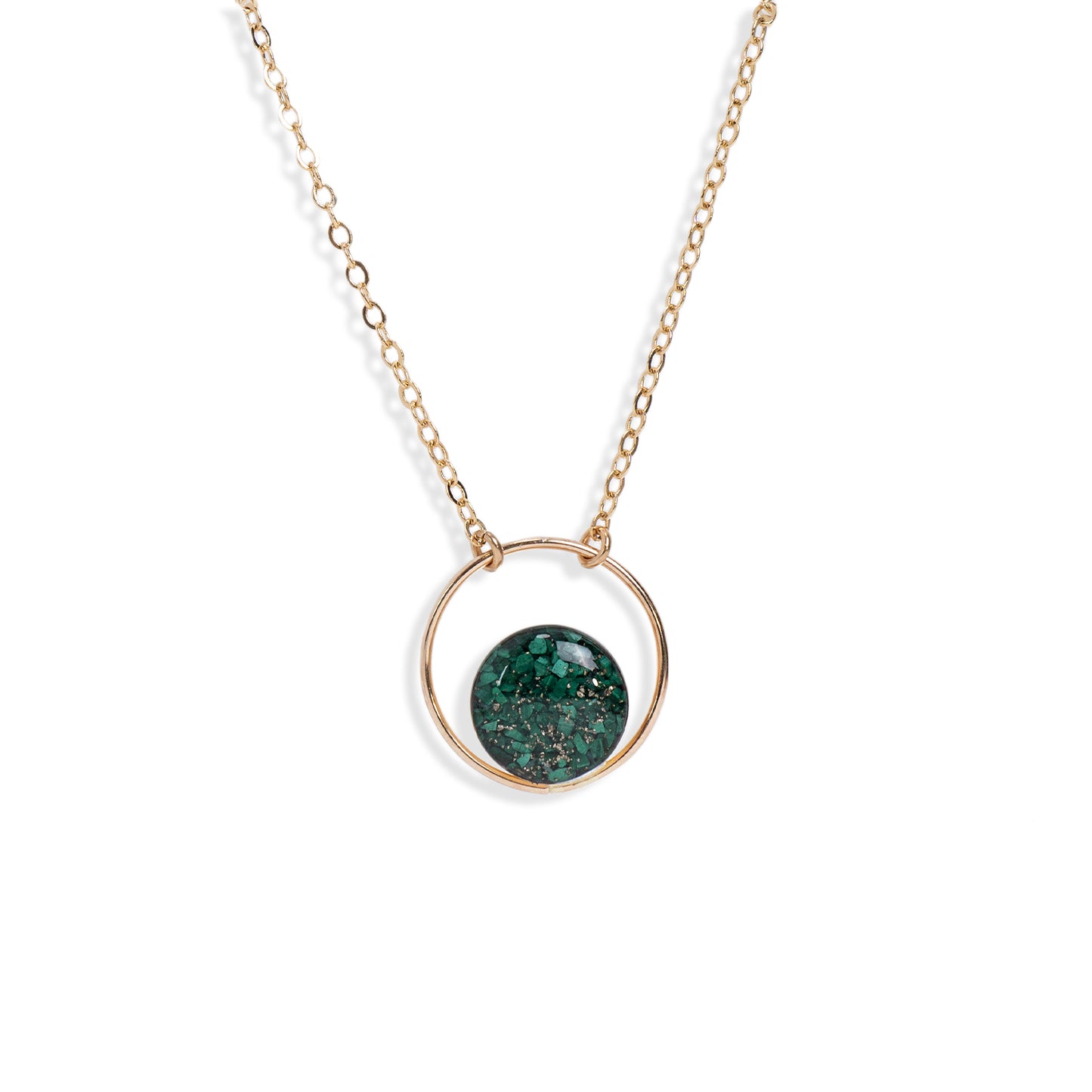 
                  
                    Green Malachite Orbit Necklace
                  
                