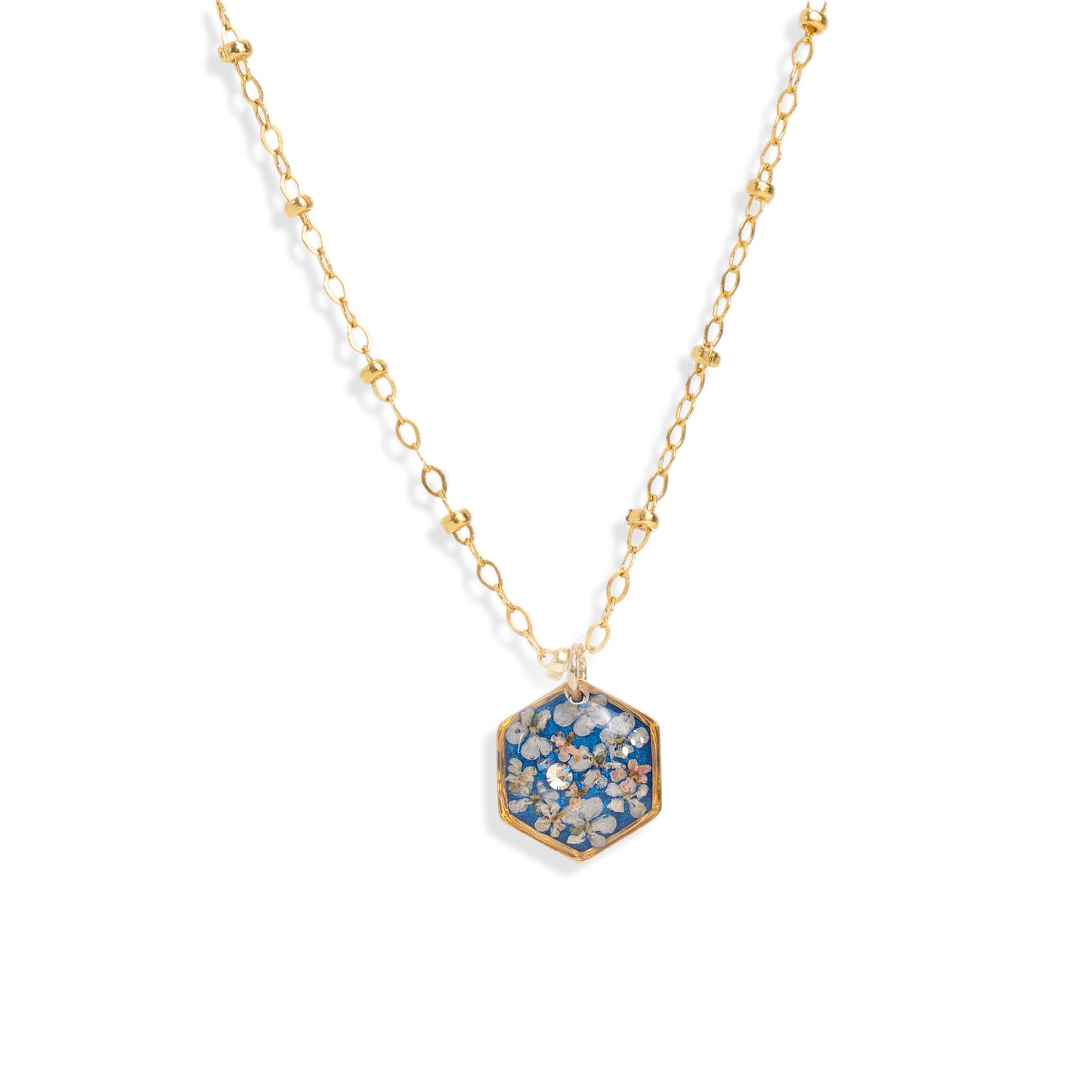 Hexagon Flower Necklace