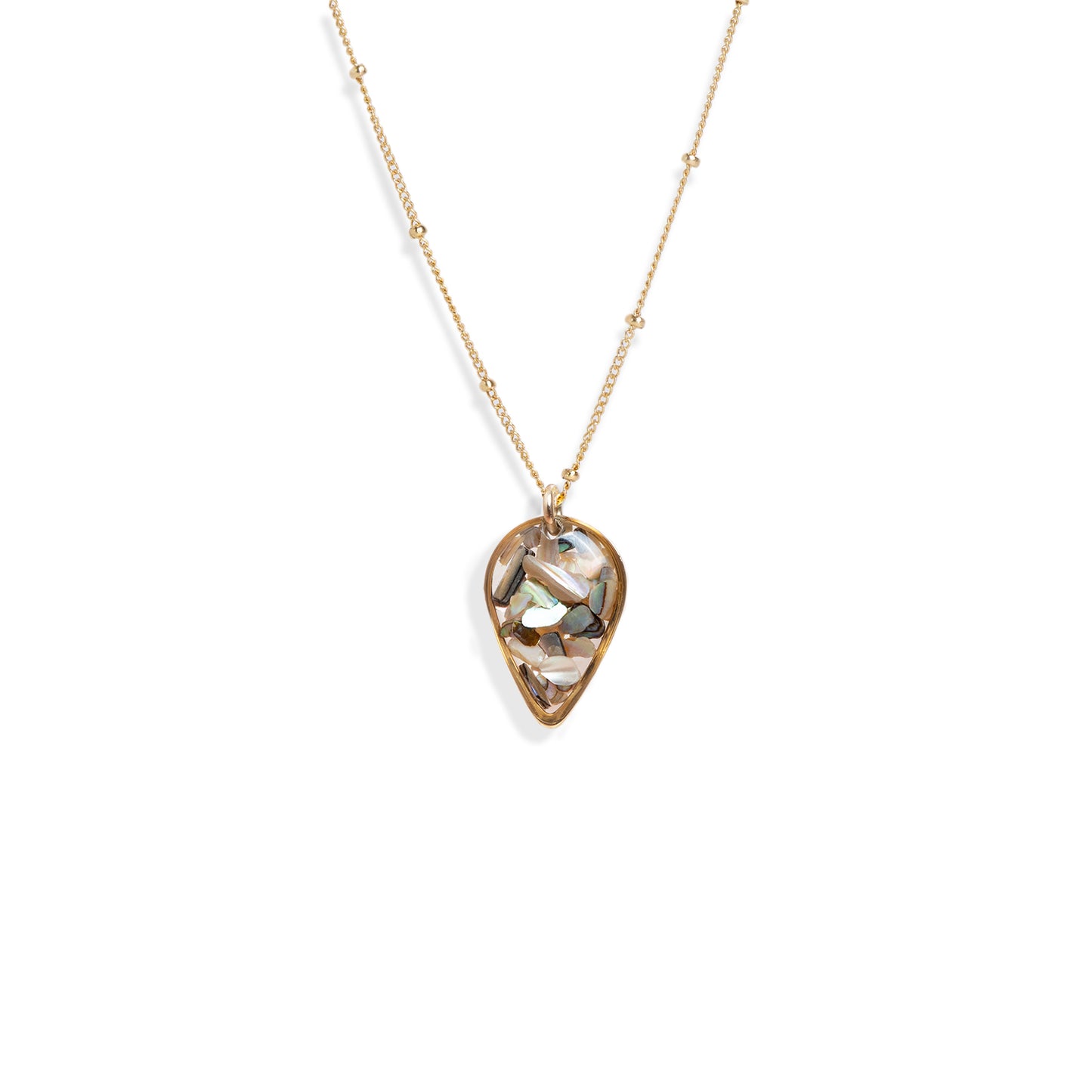 
                  
                    Teardrop Abalone Shell Necklace
                  
                