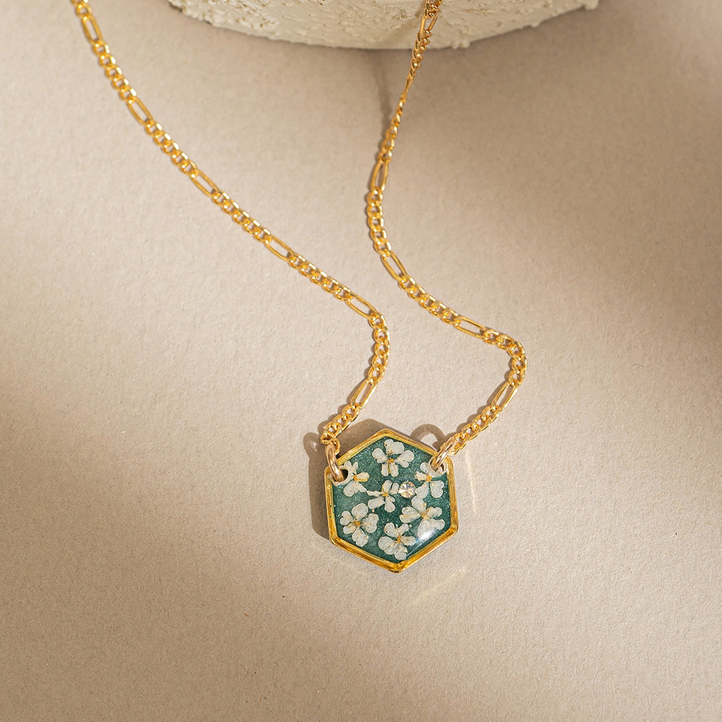 Hexagon Flower Necklace