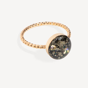Textured Band Galaxy Ring