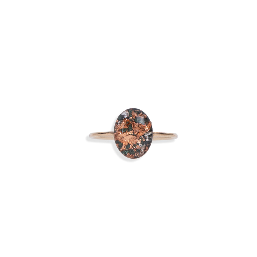 Delicate Fall Oval Ring