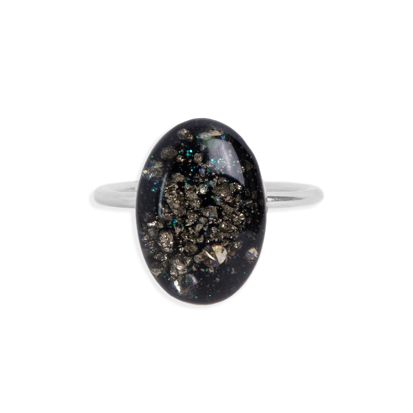 
                  
                    Statement Oval Galaxy ring set in sterling silver
                  
                
