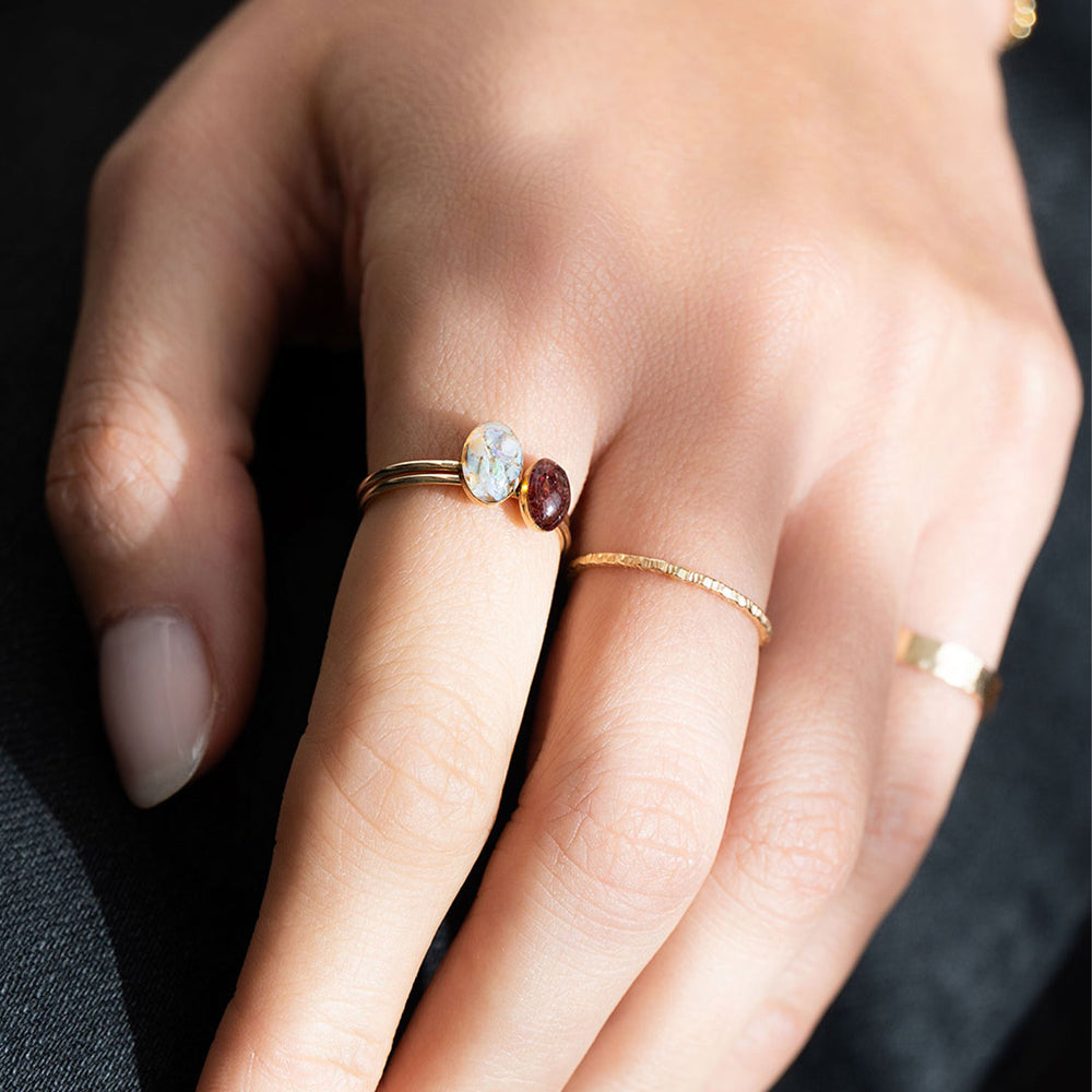 
                      
                        Tiny Oval Garnet ring
                      
                    