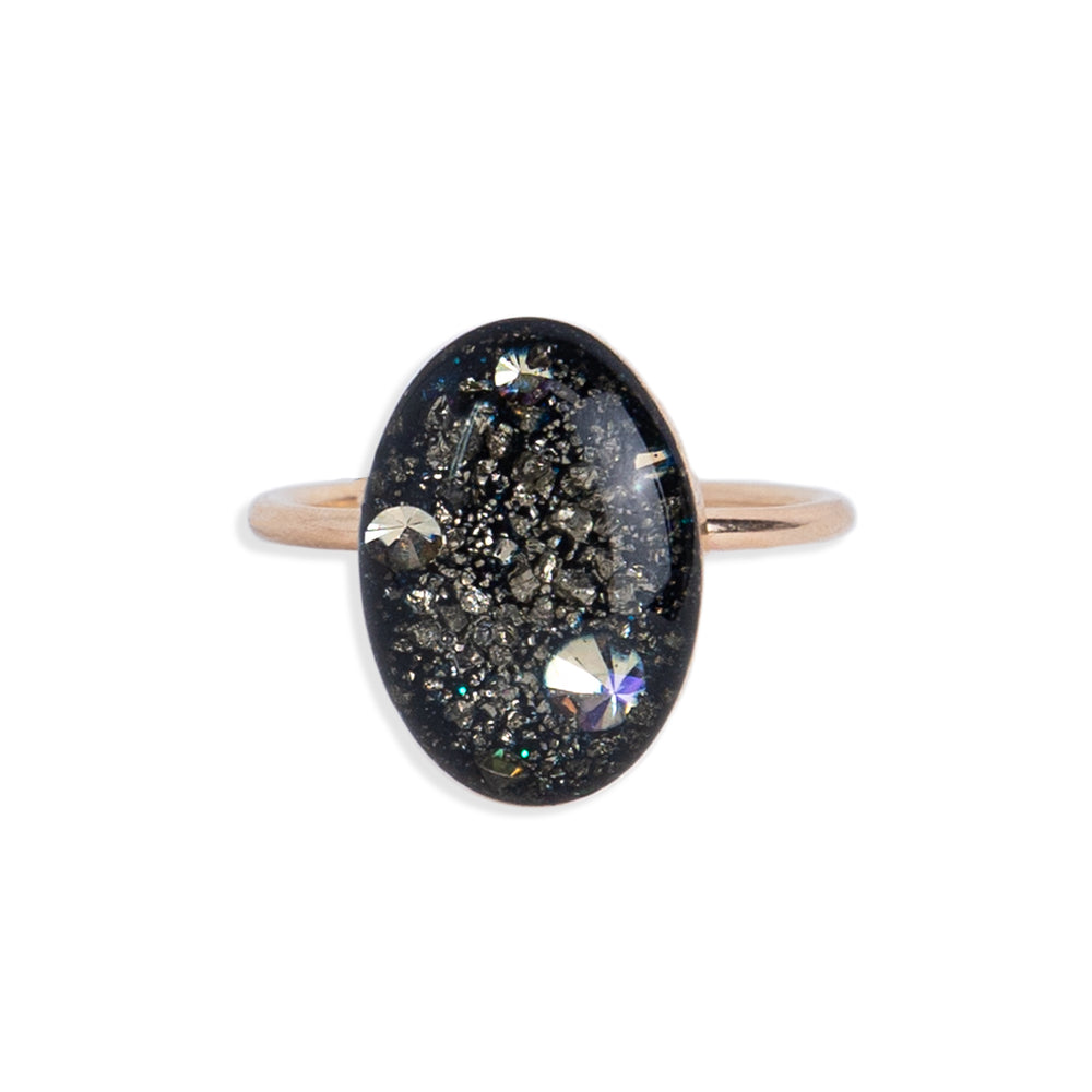 
                      
                        Statement Oval Galaxy ring set in 14k gold filled
                      
                    