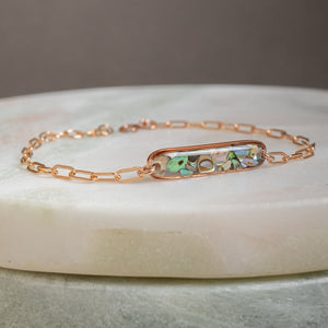 Abalone Shell Rose Bar Bracelet - Kate Koel
