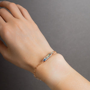Abalone Shell Rose Bar Bracelet - Kate Koel