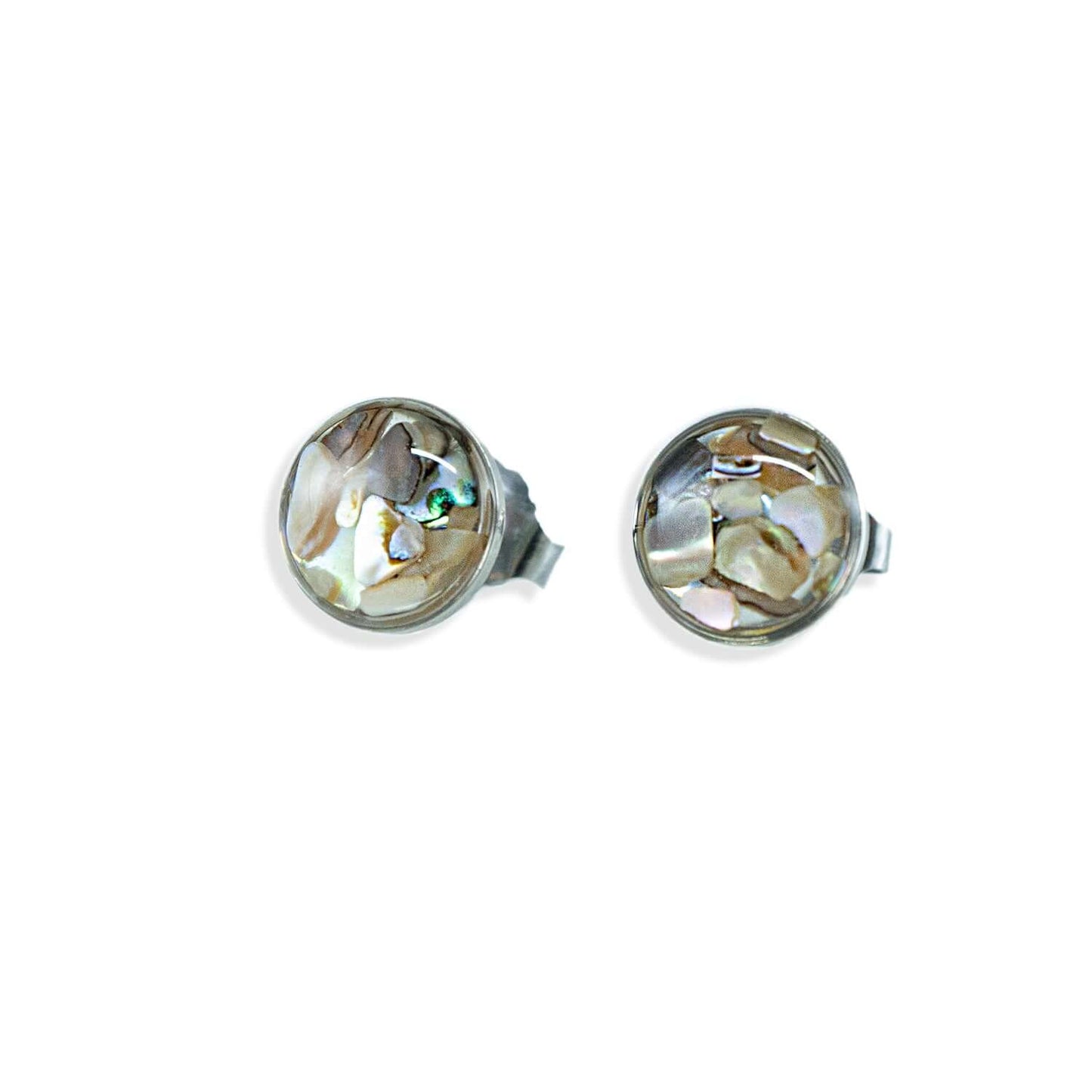 Abalone Studs in silver - Kate Koel