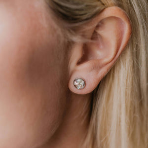 Abalone Studs in silver - Kate Koel