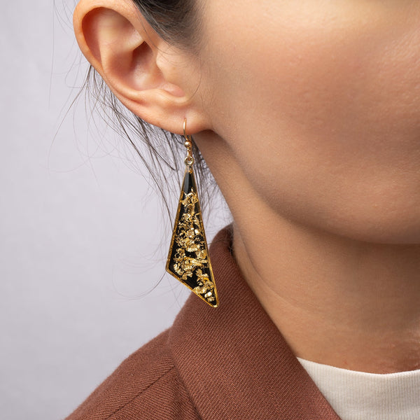 Asymmetric Triangle Statement Earrings