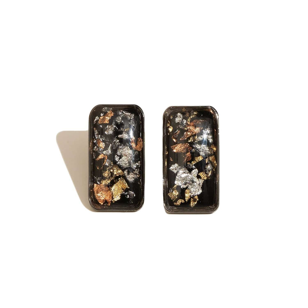 Bar Studs in Metal Black - Kate Koel