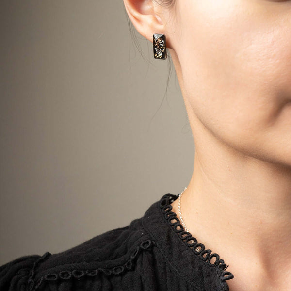 Bar Studs in Metal Black - Kate Koel