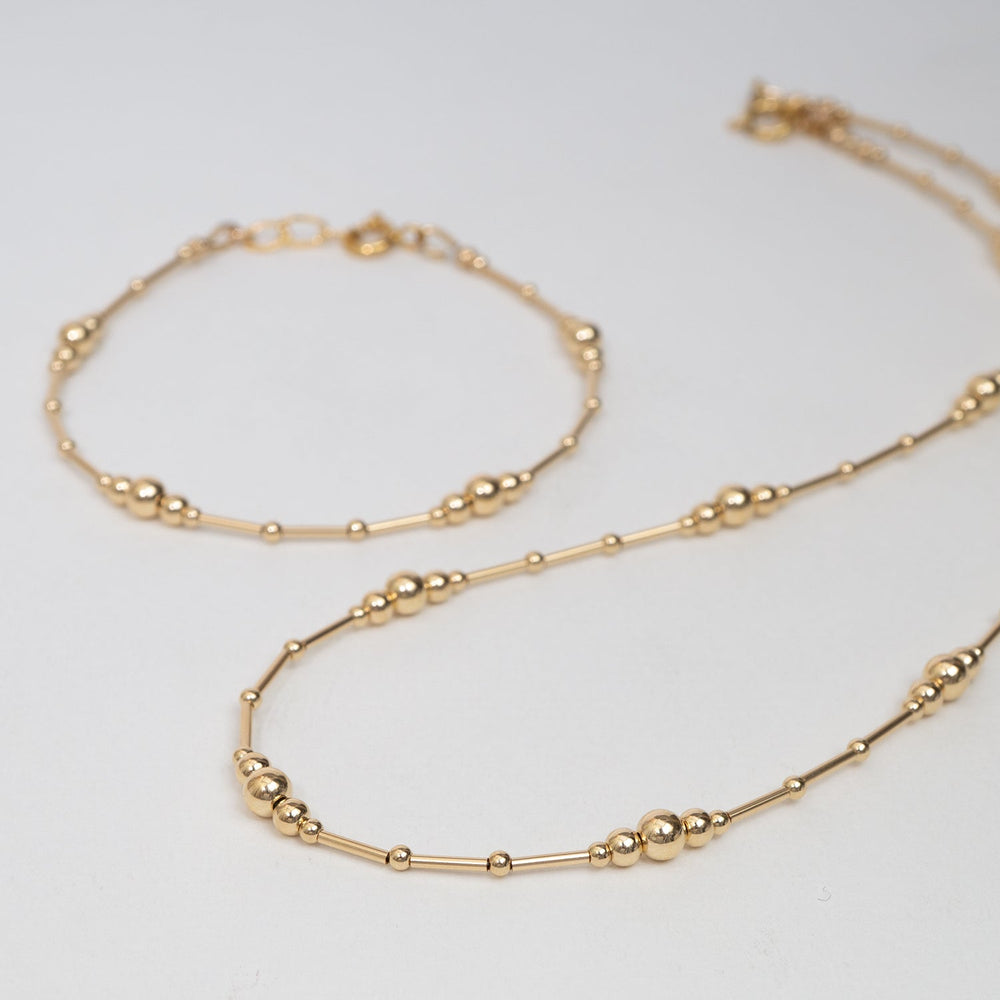 Beaded Gold Filled Necklace
